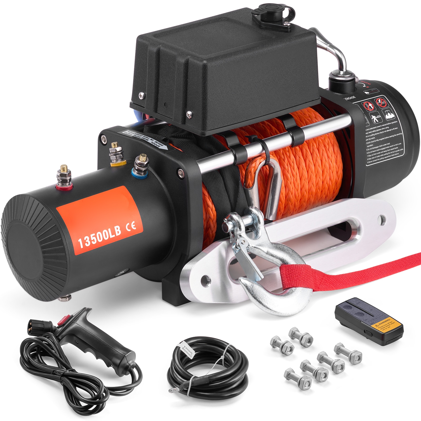Electric Winch For Truck With Synthetic Rope And Remote Control_voghion.com